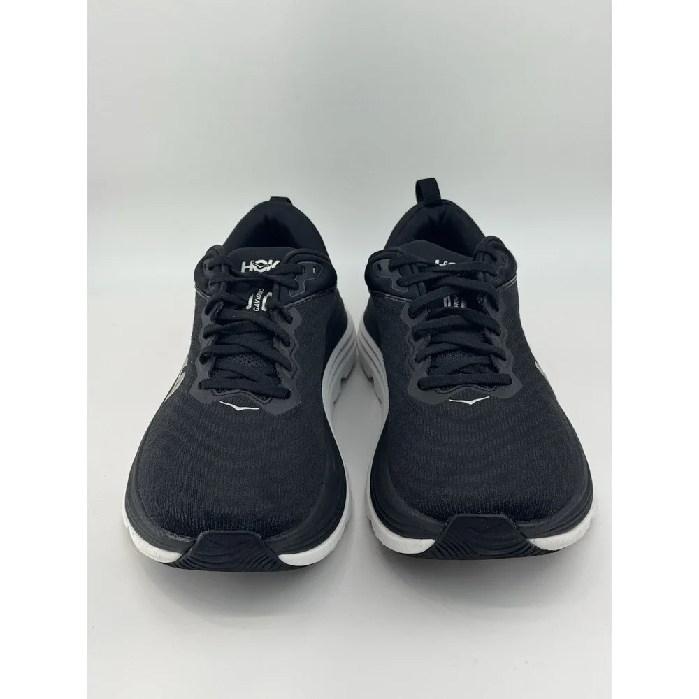 Hoka One One Sneakers Womens 9 D Wide Gaviota 5 1134270 BWHT Black Running Shoes